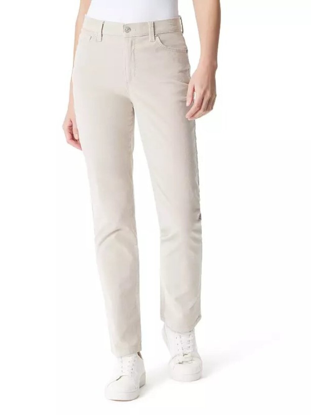 Women's Gloria Vanderbilt Amanda Corduroy 5 Pocket Jeans, Size: 14S, Stonewood